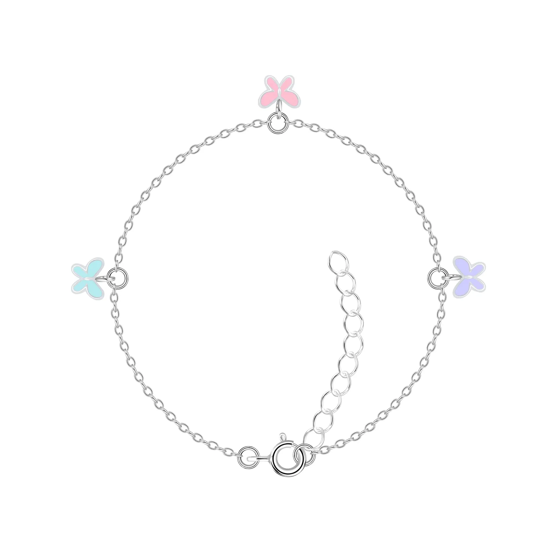 Raajsi by Yellow Chimes 925 Sterling Silver Bracelet for Girls & Kids Melbees Kids Collection Butterfly Charm |Birthday Gift for Girls Kids | With Certificate of Authenticity & 6 Month Warranty