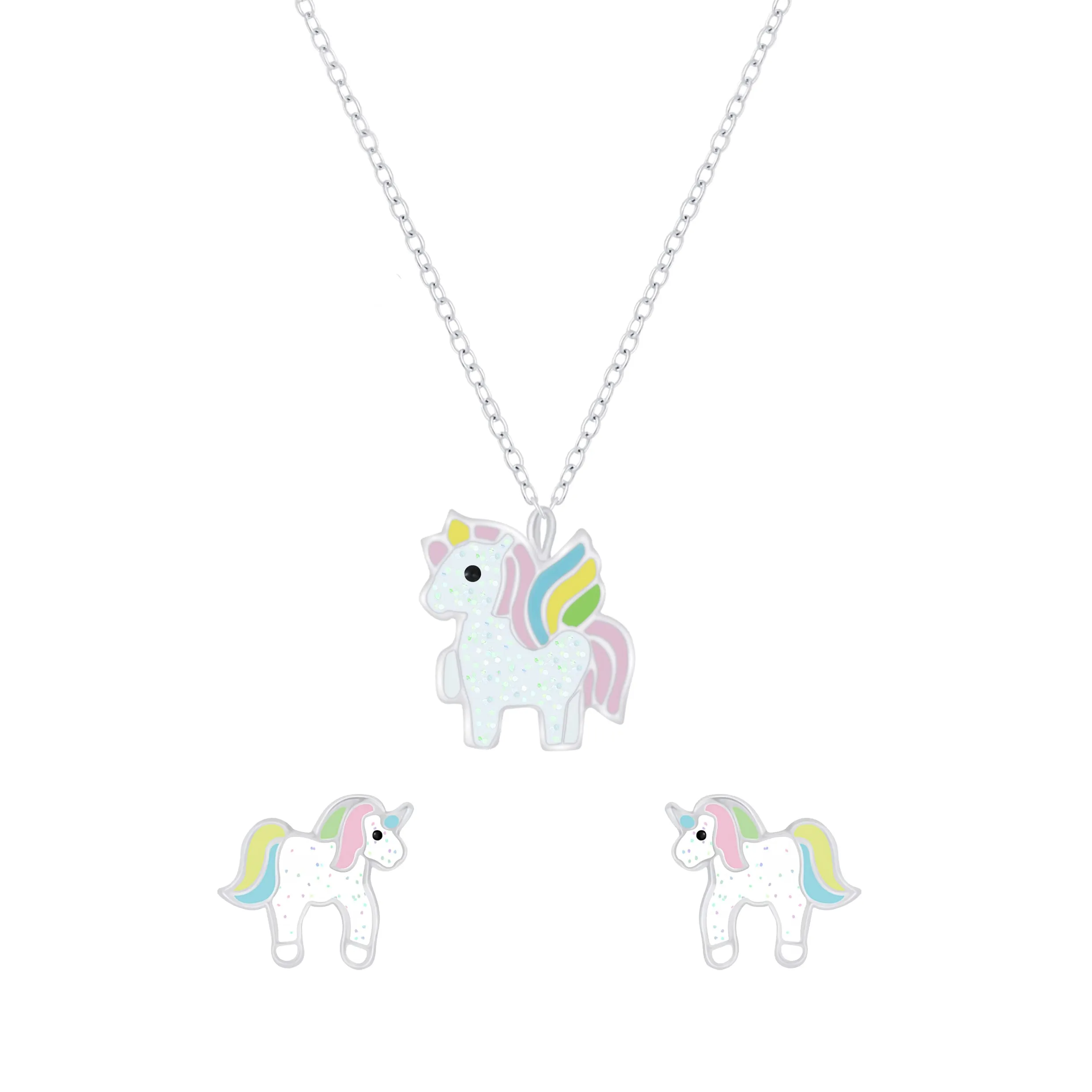 Raajsi by Yellow Chimes 925 Sterling Silver Pendant Set for Girls & Kids Melbees Kids Collection Unicorn Design | Birthday Gift for Girls Kids | With Certificate of Authenticity & 6 Month Warranty