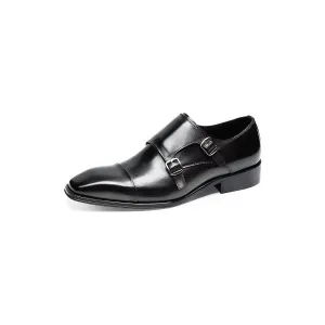 Refined Leather Slip-On Monkstraps