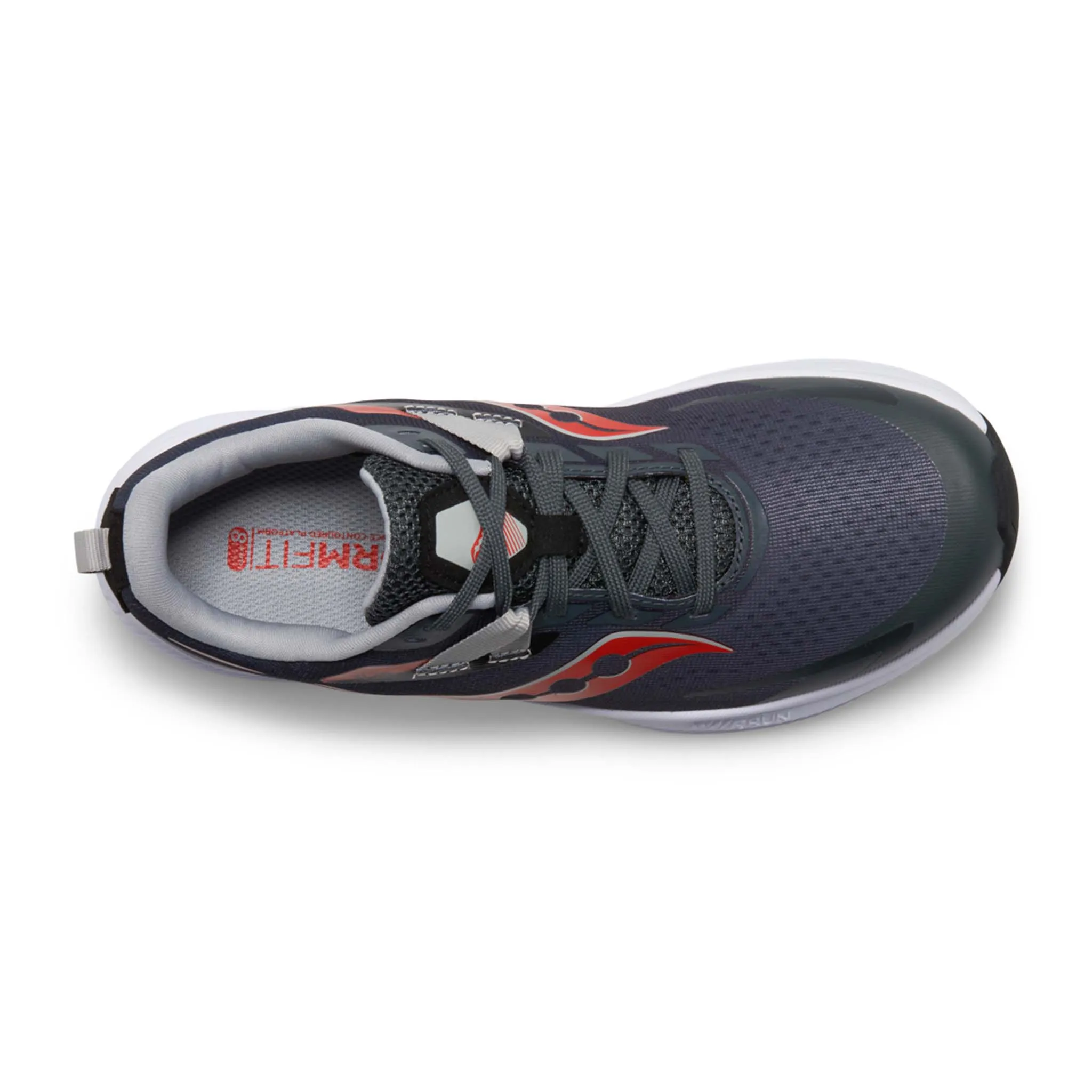 Saucony | Boys' Ride 15 Running Shoes - Grey/Black/Red