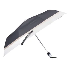 THE CLOWNFISH Umbrella 3 Fold Auto Open Waterproof Pongee Double Coated Silver Lined Umbrellas For Men and Women (Black)