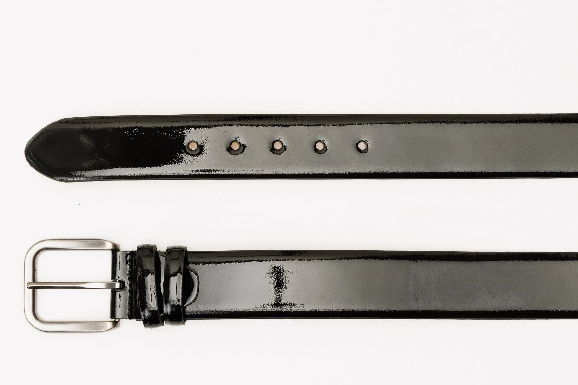 The Dodoma Black Patent Leather Belt