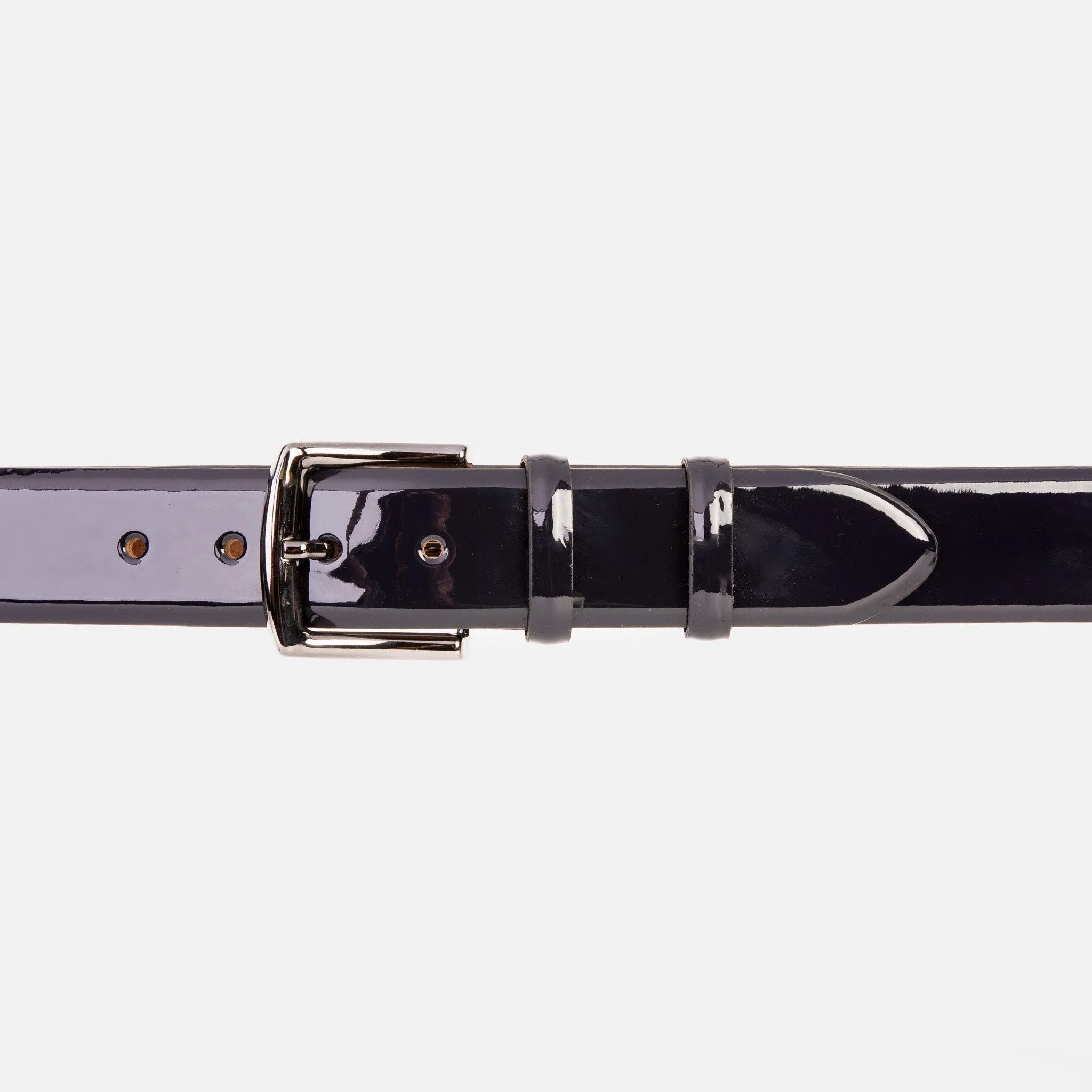 The Dodoma Navy  Patent Leather Belt