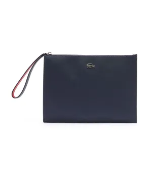 Unisex Anna Piqué Canvas Zip Clutch Marine 166 Rouge 240