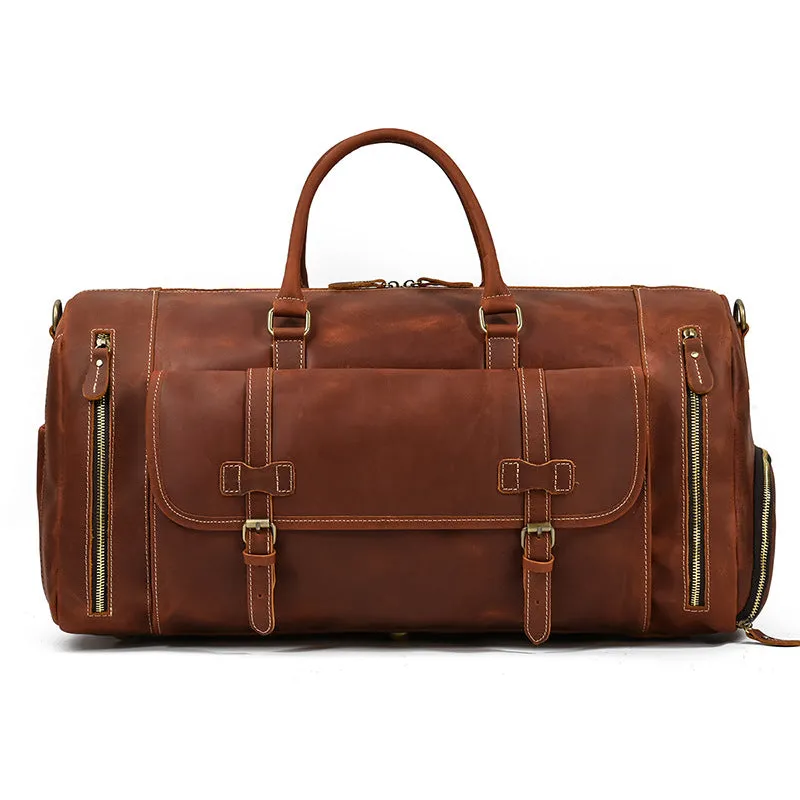 Vintage Men Leather Traveling Duffle Bags 9803