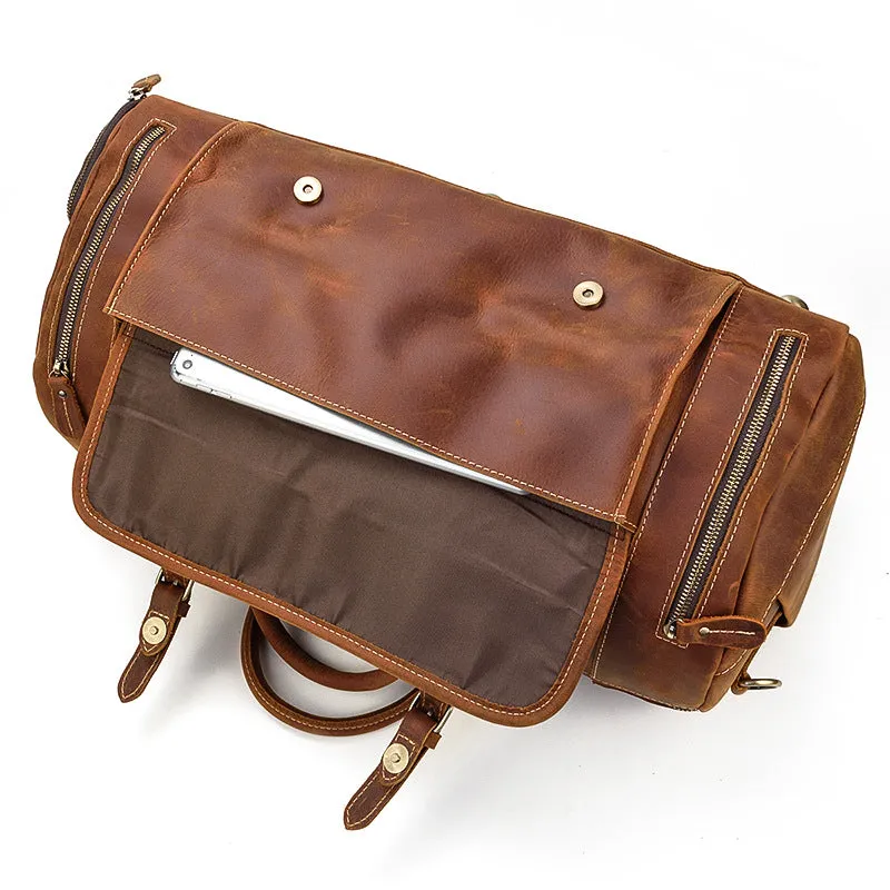 Vintage Men Leather Traveling Duffle Bags 9803