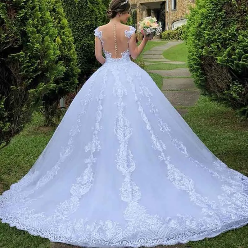 Wedding Dresses for Bride Sleeveless Lace Boho Bridal Gowns for Women