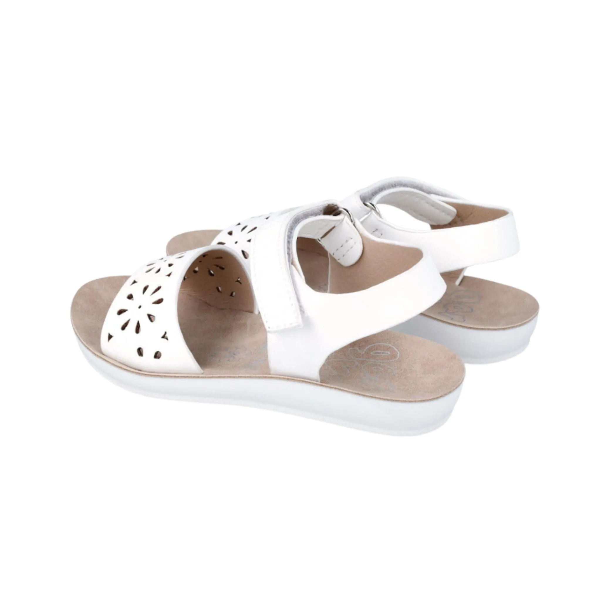 White Lattice Sandals