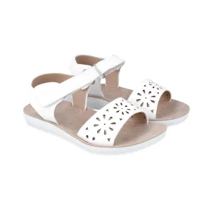 White Lattice Sandals