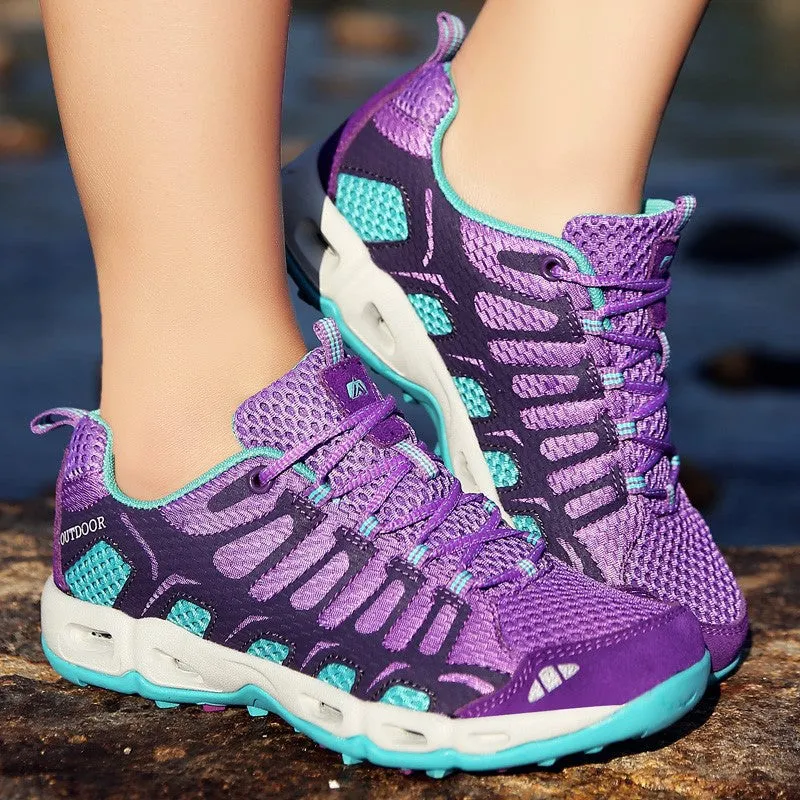 Women's breathable anti-skid air-cushion hiking sneakers