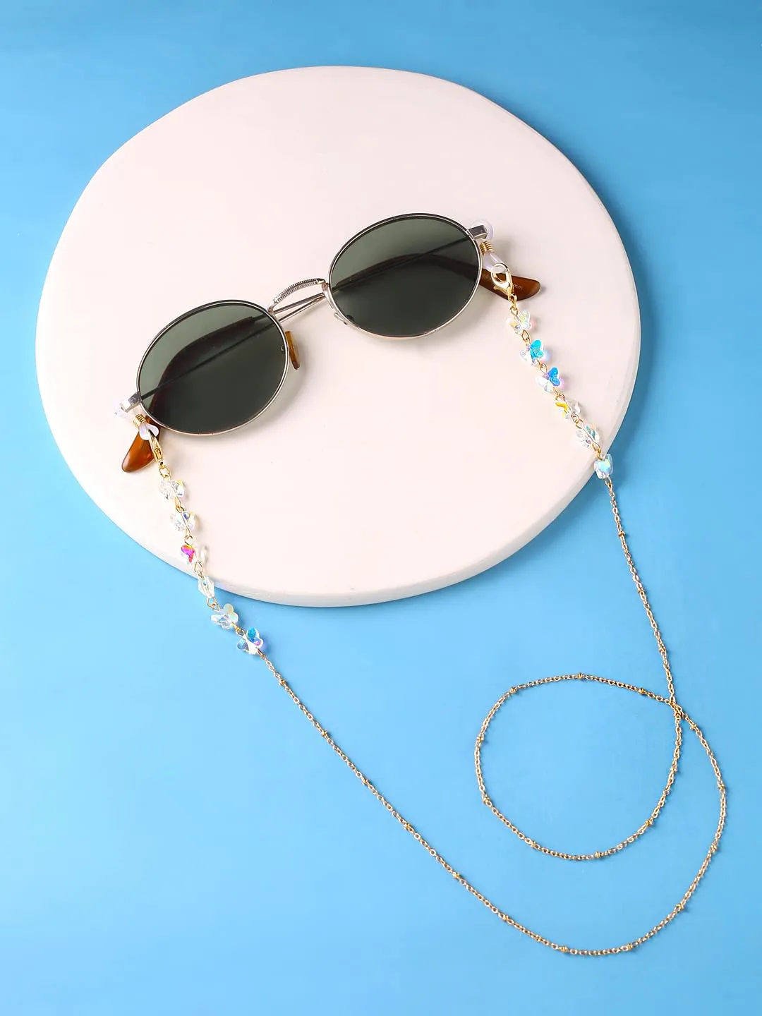 Yellow Chimes Sunglasses Chain for Women Eyeglasses Chain Multicolor Beadded Face Mask Chains Sunglasses Accessories/Sunglasses Lanyard for Girls and Women (Style-15)